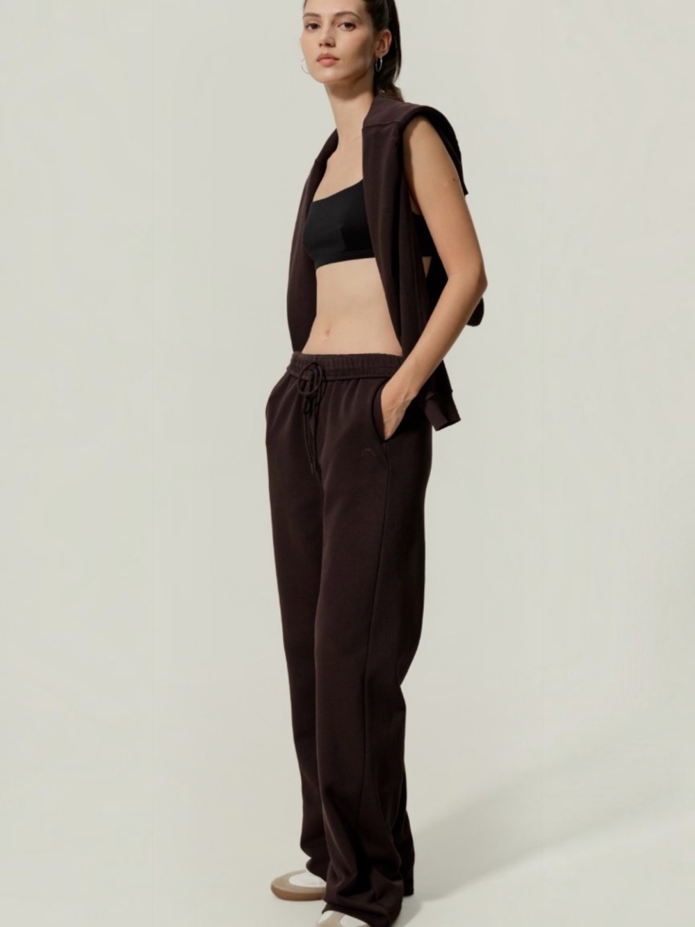 Lilysilk Seamflow Stride Sweatpants Espresso Brown XL